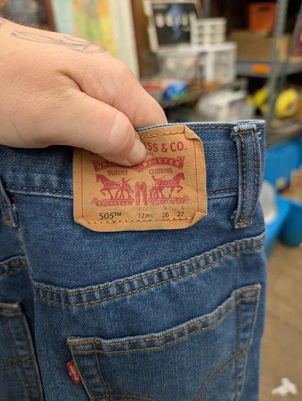 3 Pairs Of Levi's Boy's 505 Jeans in Blue Denim 12 + 14